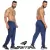 Calça masculina para atividade física em academia e corrida com cordão listras na lateral e bolso com zíper - eiOhneh