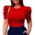 Kit com 3 Blusa Feminina Blusinha Manga Curta Canelada Princesa Tamanho Único