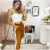 Calça Jogger LISTRADA Feminina Bengaline Promoção Primavera - comprar online