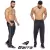 Calça masculina para atividade física em academia e corrida com cordão listras na lateral e bolso com zíper