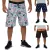 Imagem do Kit Com 05 Bermuda Masculina Estampada Adulto Tactel Praia Verão Academia