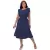 Vestido Midi Feminino Luxo Manga Babado Moda Verão - comprar online