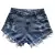 Short Jeans Feminino Cintura Alta Destroyed na internet