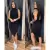 Vestido Feminino Midi Com Uma Fenda Lateral Casual Gola Alta Malha Canelado Blogueira