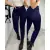 Calça Jeans Feminina Azul Marinho Azul Carbono Tradicional com Lycra Levanta o Bumbum Rasgado no Joelho - comprar online