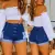 Short Jeans Feminino Cintura Alta Short Levanta Bumbum Tendência da Moda Envio Imediato Oferta Imperdível! na internet