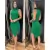 Vestido Feminino Midi Com Uma Fenda Lateral Casual Gola Alta Malha Canelado Blogueira - loja online