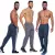 Calça masculina para atividade física em academia e corrida com cordão listras na lateral e bolso com zíper - eiOhneh