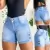 Short Jeans Feminino Com Lycra Cintura Alta Bermuda Jeans Feminina da Moda Envio Imediato! - loja online
