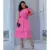 Imagem do Vestido Midi Feminino Luxo Manga Babado Moda Verão