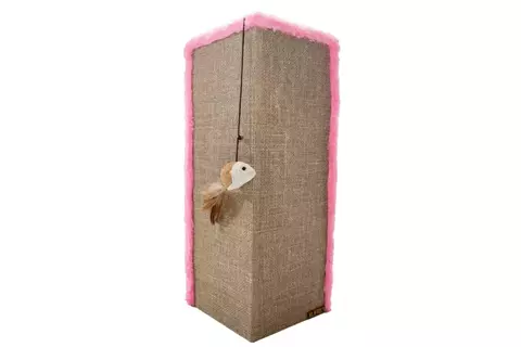 Arranhador para canto de sofá sustentável Luppet para gatos Rosa