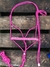 Cabresto 7 nós Duo Color - Rosa pink com detalhes rosa bebê e rosa pink