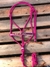 Cabresto 7 nós Jack - Rosa pink com detalhes rosa bebê e pink e preto (com nome)