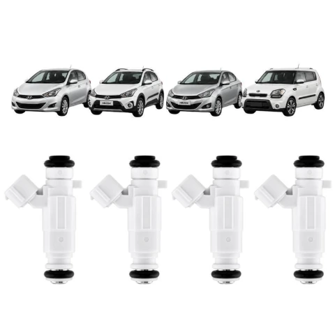 Kit 04 Bico Injetor Euro 10662 HB20 HB20S Soul Cerato 1.6
