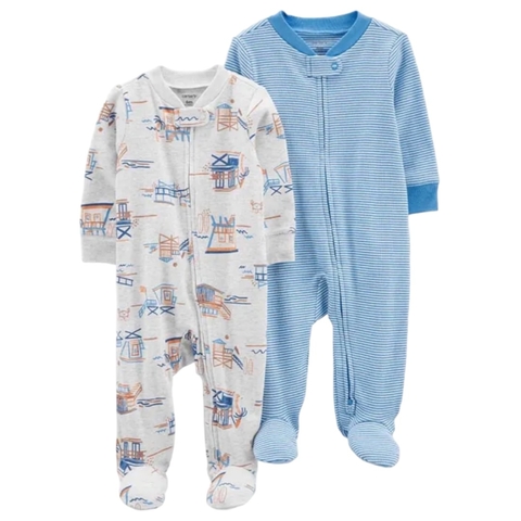 Kit macacão bebê 2 peças praia Carter’s