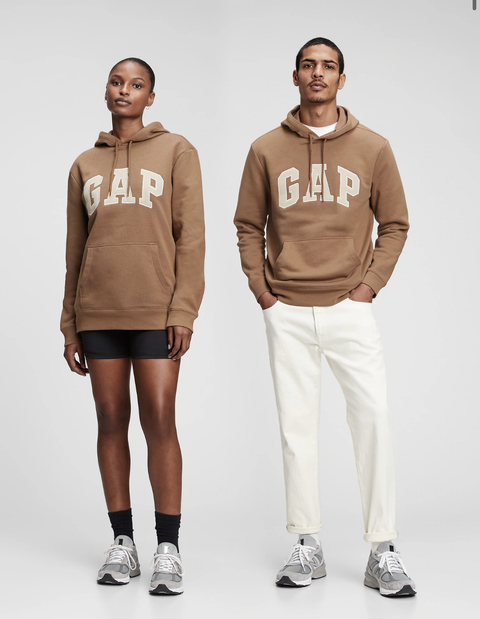 Blusa moletom flanelado Logo GAP