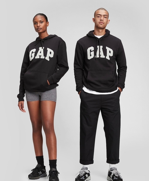 Blusa de moletom logo GAP preta
