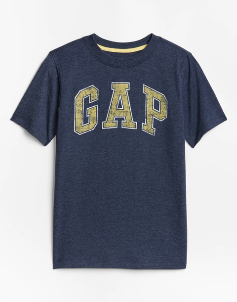 Camiseta infantil azul logo GAP