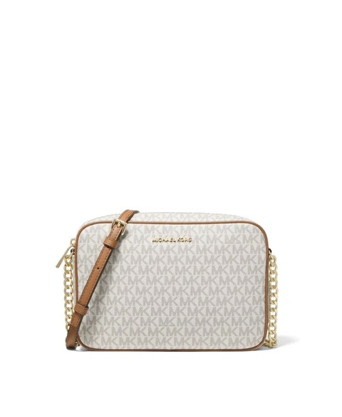 Bolsa Transversal Jet Set Logo Vanilla