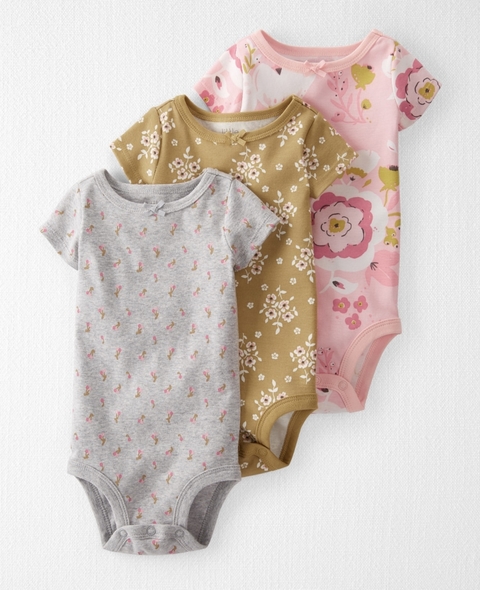 Kit body 3 peças floral Little Planet Carter’s