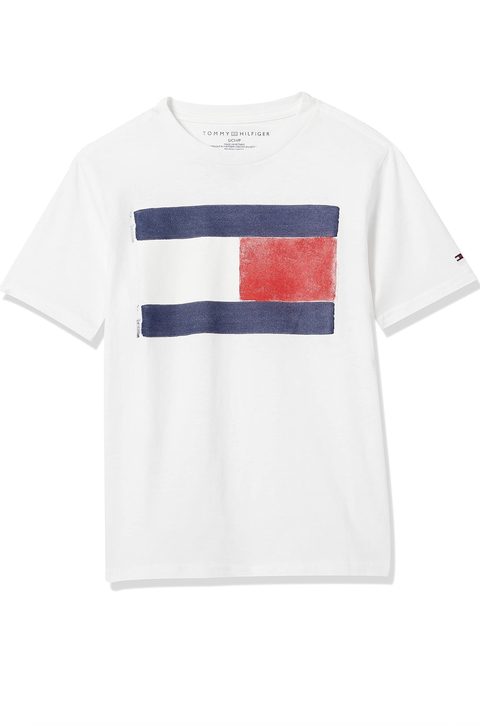 Camiseta infantil branca Logo Tommy Hilfiger