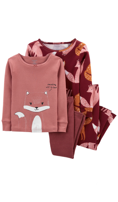 Pijama bebê 4 peças raposa Carter’s