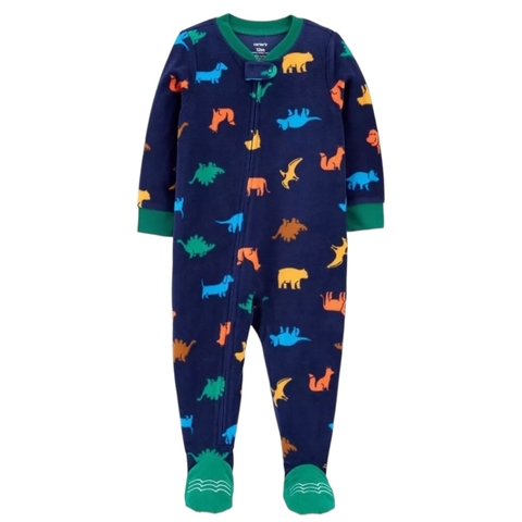 Macacão pijama infantil de fleece dinossauro Carter’s