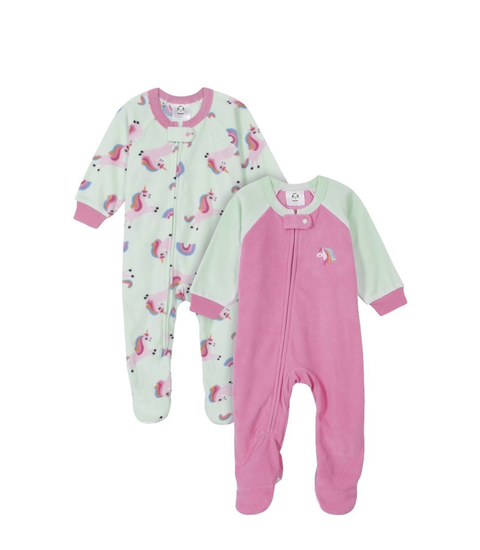 Kit macacão 2 peças fleece unicórnio Gerber