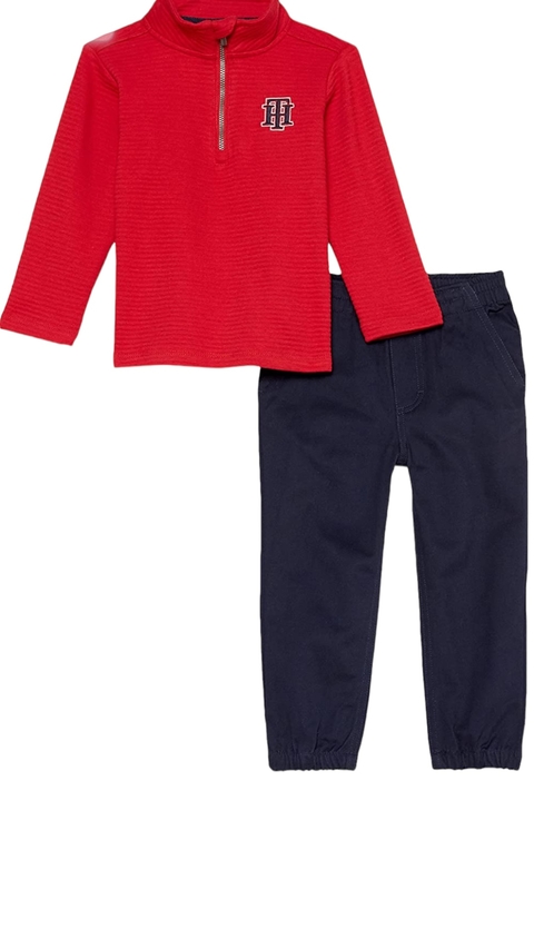 Conjunto bebê manga longa Tommy Hilfiger