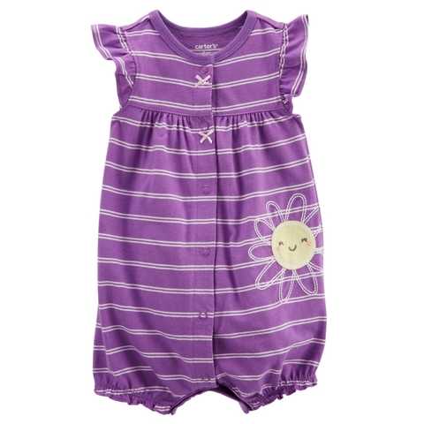 Romper roxo florzinha Carter’s