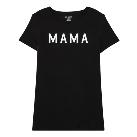T-shirt feminina preta MAMA The Children’s Place