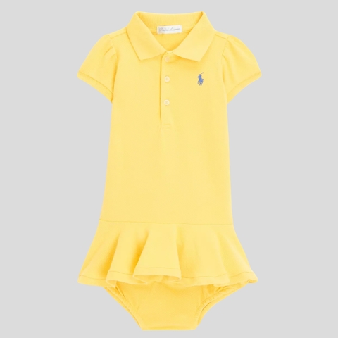 Vestido bebê amarelo Polo Ralph Lauren