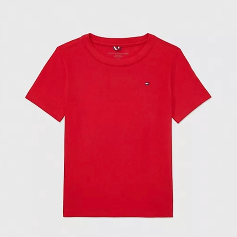 Camiseta infantil básica vermelha Tommy Hilfiger