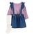 Conjunto bebê 3 peças salopete jeans e Carter’s