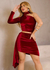 vestido lindíssimo com detalhe gola e calda lateral - loja online