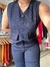 CONJUNTO RISCA DE GIZ AZUL MARINHO