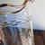 Jarra de cristal con borde dorado - tienda online