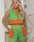 SHORT ROSA COM LARANJA