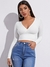 Cropped com decote V - loja online
