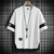 Camisa de manga curta de verão Harajuku Coreia Moda Branco Preto T-shirt Street na internet
