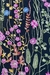 Tule Bordado Com Linha De Seda Fundo Preto