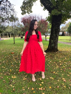 Vestido Longuete Laise Vermelho