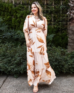 Vestido Longo Floral Chiffon
