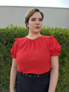 Blusa Crepe Vermelha na internet