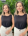 Regata Viscolinho Preta - comprar online