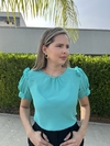 Blusa Crepe Verde Água
