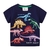 Camiseta infantil fluorescente com estampa de dinossauro na internet