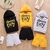 Colete e shorts estampados sem mangas com capuz para bebês - comprar online