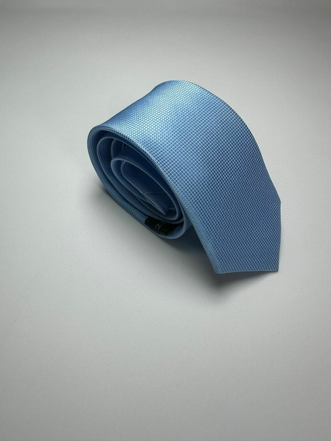 Gravata Jacquard Azul Serenity Textura Quadriculada