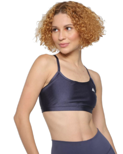 Top Treino Suporte Leve Aeroreact Azul Adidas - HH7632
